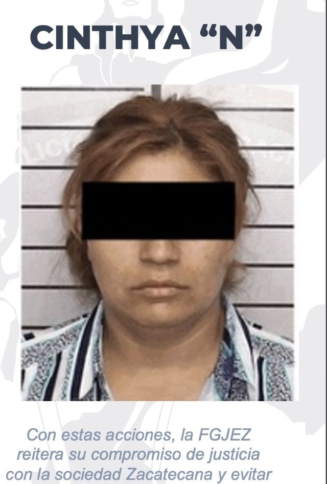 Tras su detención fue vinculada a proceso Cinthya presunta responsable