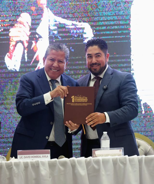 David Monreal, presente en el informe del alcalde de Tlaltenango Francisco Delgado David Franciso