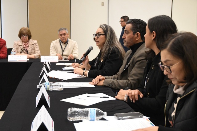 Al micrófono, la coordinadora Estatal de Planeación WhatsApp Image 2025 12 12 at 2.54.46 PM 1