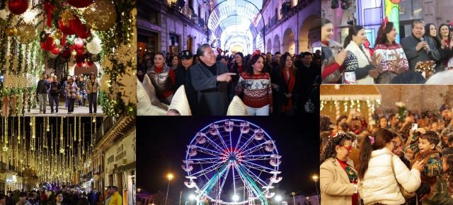 Imágenes del encendido de la ornamentación navideña en esta capital de nuevo