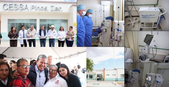 Evento de inauguración en Pinos, encabezado por el gobernador en el hospital