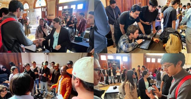 Exposición de las y los estudiantes, en el vestíbulo del teatro Calderón expo semana inge copy