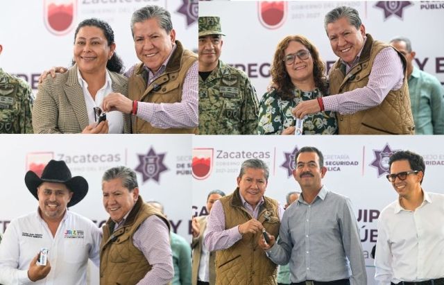 Entrega de llaves a alcaldes de los vehículos para seguridad por parte del gobernador del estado llavesaalcaldes