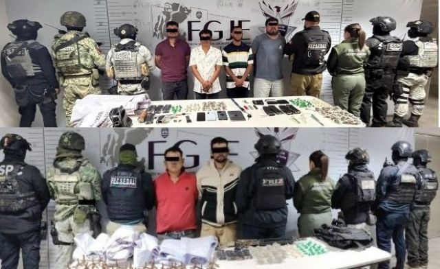 Los seis detenidos en los municipios de Tabasco y Ojocaliente; tres más fueron aprehendidos por el mismo delito en Guadalupe, informó la FGJEZ los seis