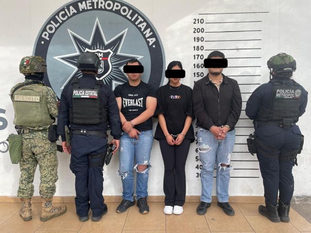 Dos masculinos y una femenina implicados en el dellito los tres detenidos