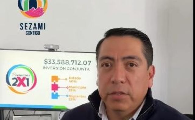 El tiitular de la Secretaría del Zacatecano Migrante, Iván Reyes Millán, en un balance de 2025 del programa obras de 2 1