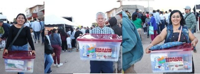 Ahí entregó paquetes alimentarios pqetes alim