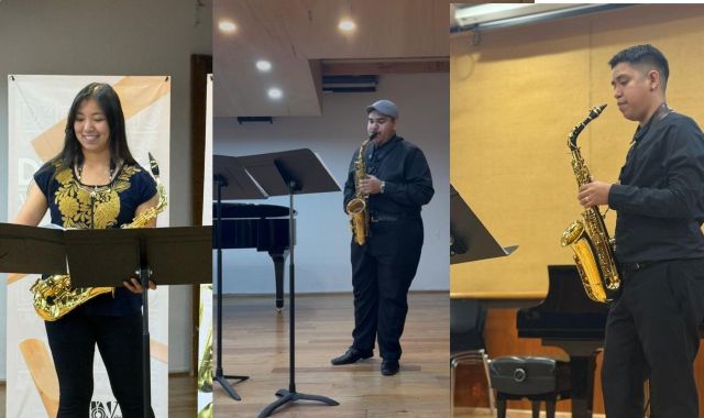 Destacaron tanto en la competencia nacional como en la internacional uaz saxofonistas