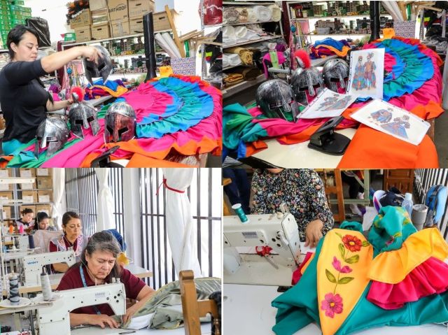 Mujeres en la maquila de los vestuarios vestuarios dia2