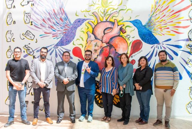 El mural quedó a la vista en edificio del área de Ciencias de la Salud mural
