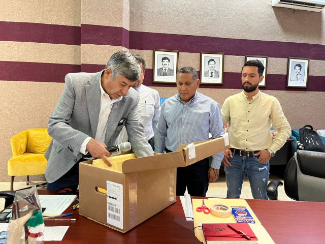 El notario Jaime Santoyo y directores en la Escuela Normal de Juchipila Escuelas Normales