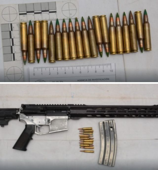 Entre las armas aseguradas por las fuerzas de seguridad armas asegurad