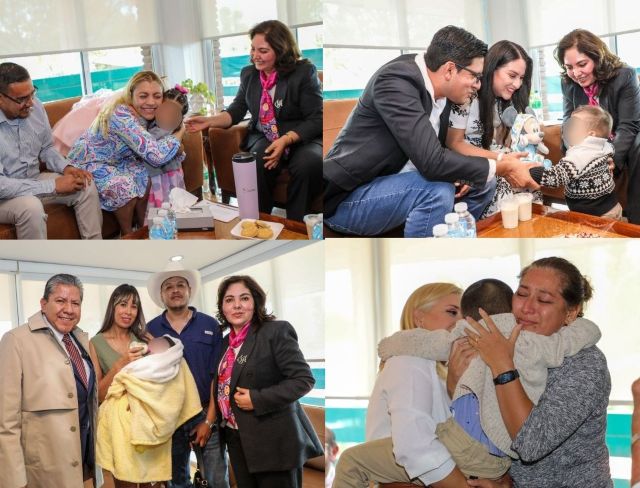 Entrega de dos niños y dos niñas en la Casa Cuna Plácido Domingo fotos de pre adopciones