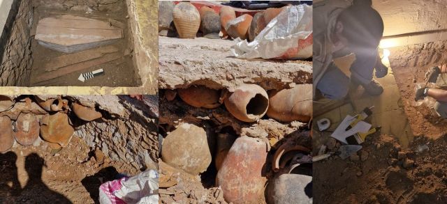 El ataúd de un infante, técnicas de construcción en varias etapas, entre otros, se están descubriendo en este espacio hallazgos escuela