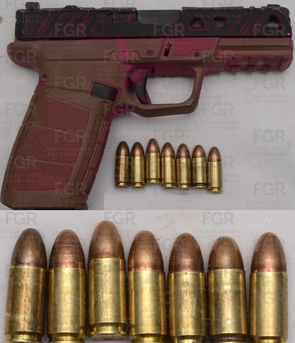 Armas no permitidas a civiles pistola y balas